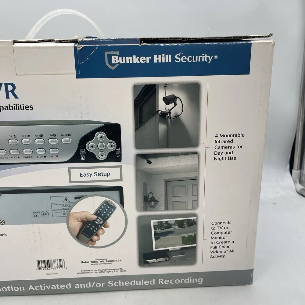 Bunker Hill Security 4-Channel 4-Camera Surveillance DVR Model 68332 Working